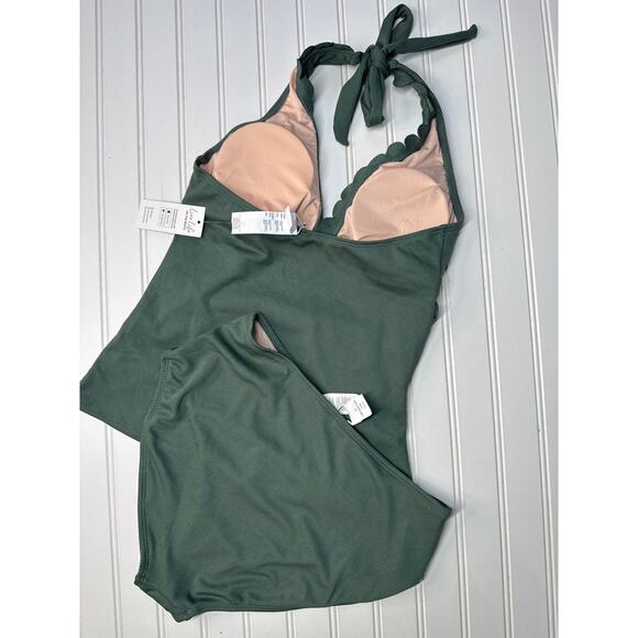 NWT Cupshe One Piece Swimsuit & Tankini Alegria Scalloped Tummy Control BUNDLE M - Picture 6 of 8